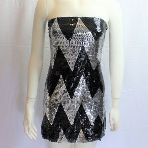 MAx Rave Sequin Strapless Party Cocktail Dress